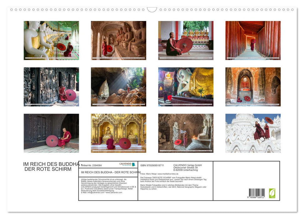IM REICH DES BUDDHA - DER ROTE SCHIRM (CALVENDO Wandkalender 2027)