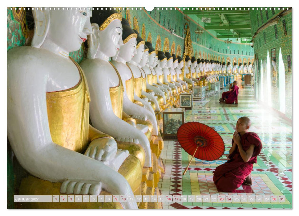 IM REICH DES BUDDHA - DER ROTE SCHIRM (CALVENDO Wandkalender 2027)