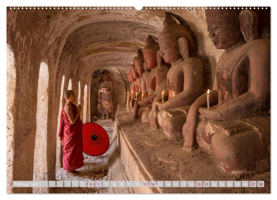 IM REICH DES BUDDHA - DER ROTE SCHIRM (CALVENDO Wandkalender 2027)