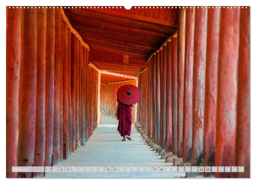 IM REICH DES BUDDHA - DER ROTE SCHIRM (CALVENDO Wandkalender 2027)