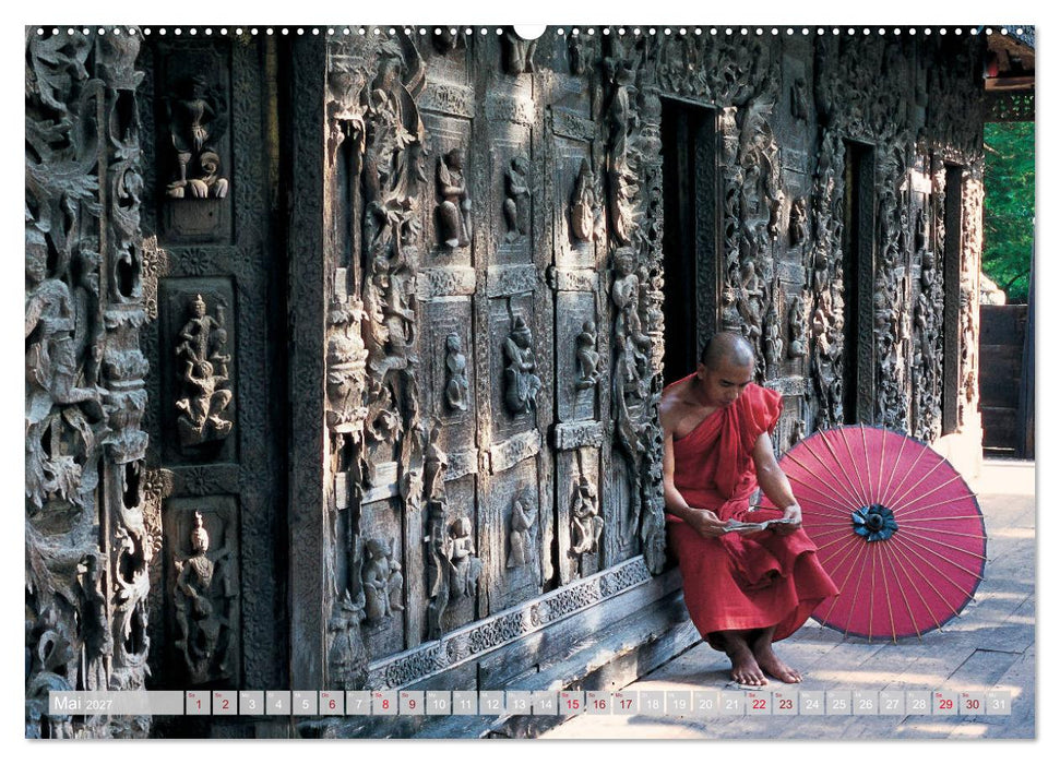 IM REICH DES BUDDHA - DER ROTE SCHIRM (CALVENDO Wandkalender 2027)