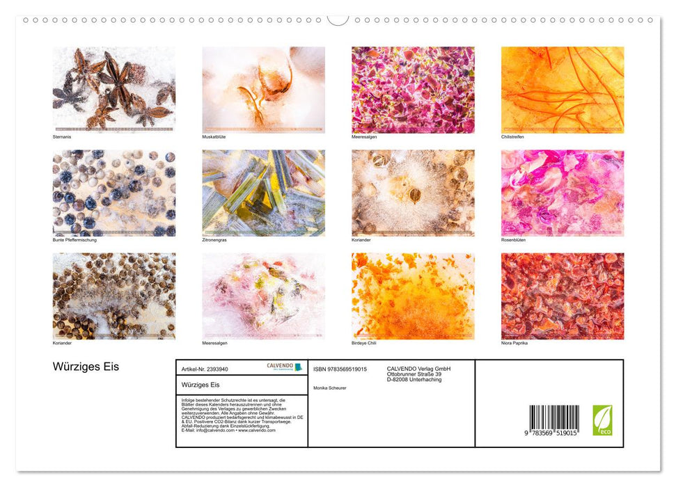 Würziges Eis (CALVENDO Premium Wandkalender 2027)