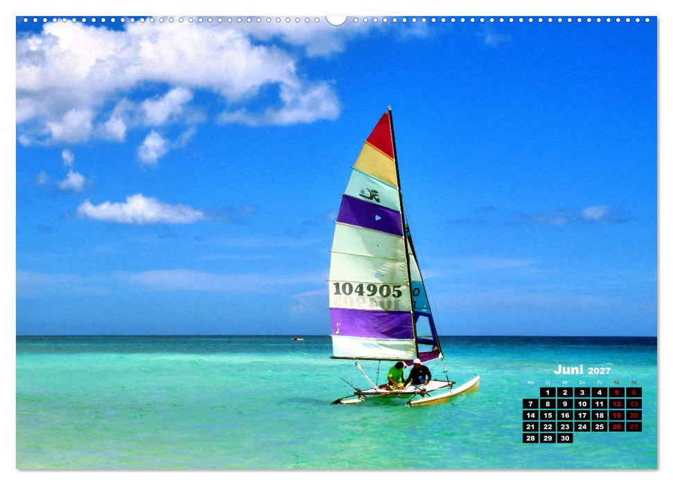 Katamarane an Traumstränden - Hobie Cats in Cuba (CALVENDO Wandkalender 2027)