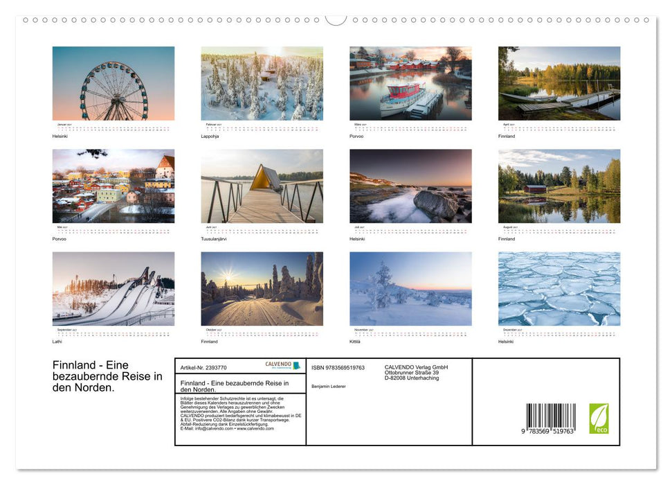 Finnland - Eine bezaubernde Reise in den Norden. (CALVENDO Premium Wandkalender 2027)