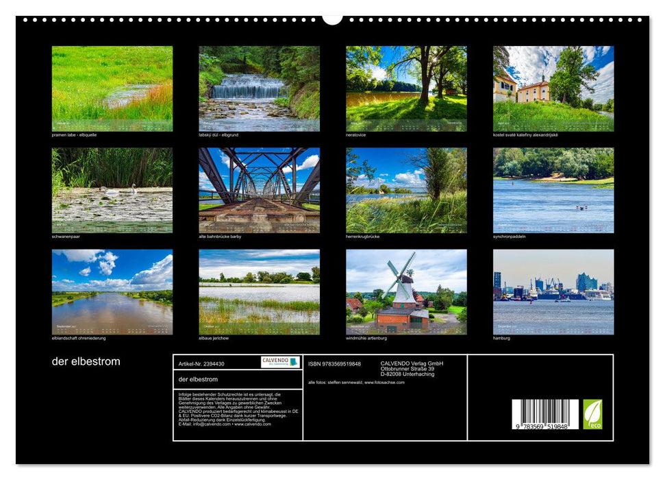der elbestrom (CALVENDO Premium Wandkalender 2027)