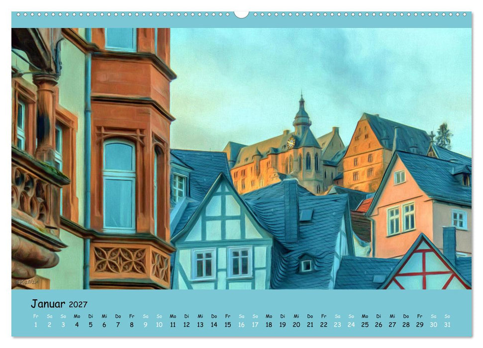 Malerisches Marburg (CALVENDO Wandkalender 2027)