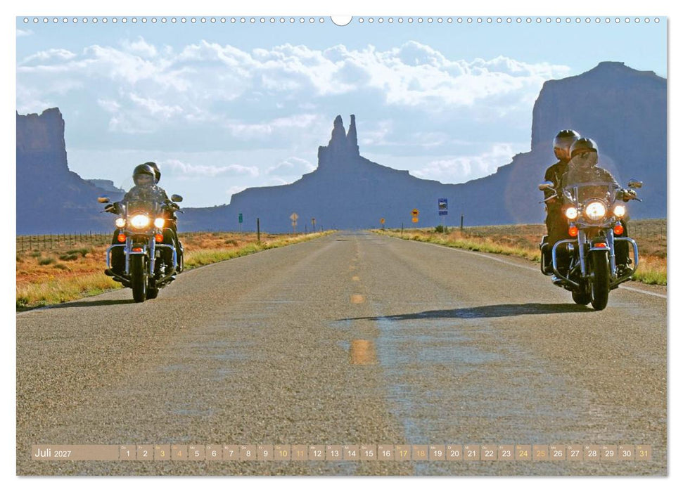 Auf Motorrad-Tour in den USA (CALVENDO Premium Wandkalender 2027)