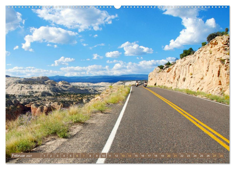 Auf Motorrad-Tour in den USA (CALVENDO Wandkalender 2027)