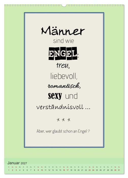 Was Mann über Frau wissen sollte und umgekehrt... (CALVENDO Wandkalender 2027)