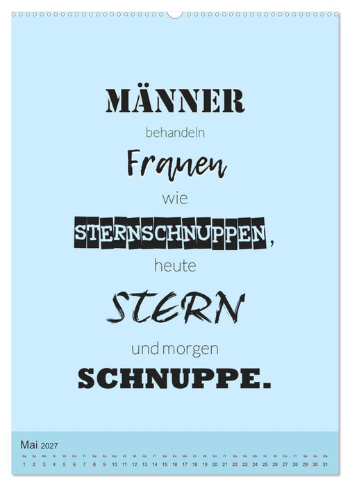 Was Mann über Frau wissen sollte und umgekehrt... (CALVENDO Wandkalender 2027)