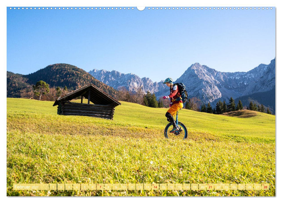 Einrad Downhill (CALVENDO Premium Wandkalender 2027)