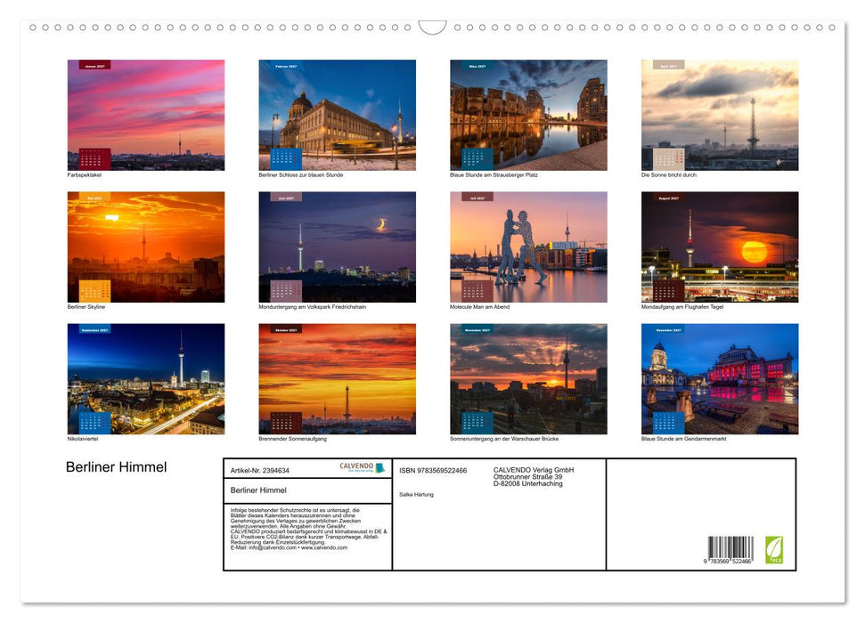 Berliner Himmel (CALVENDO Wandkalender 2027)