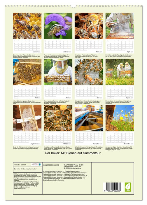 Der Imker: Mit Bienen auf Sammeltour (CALVENDO Premium Wandkalender 2027)