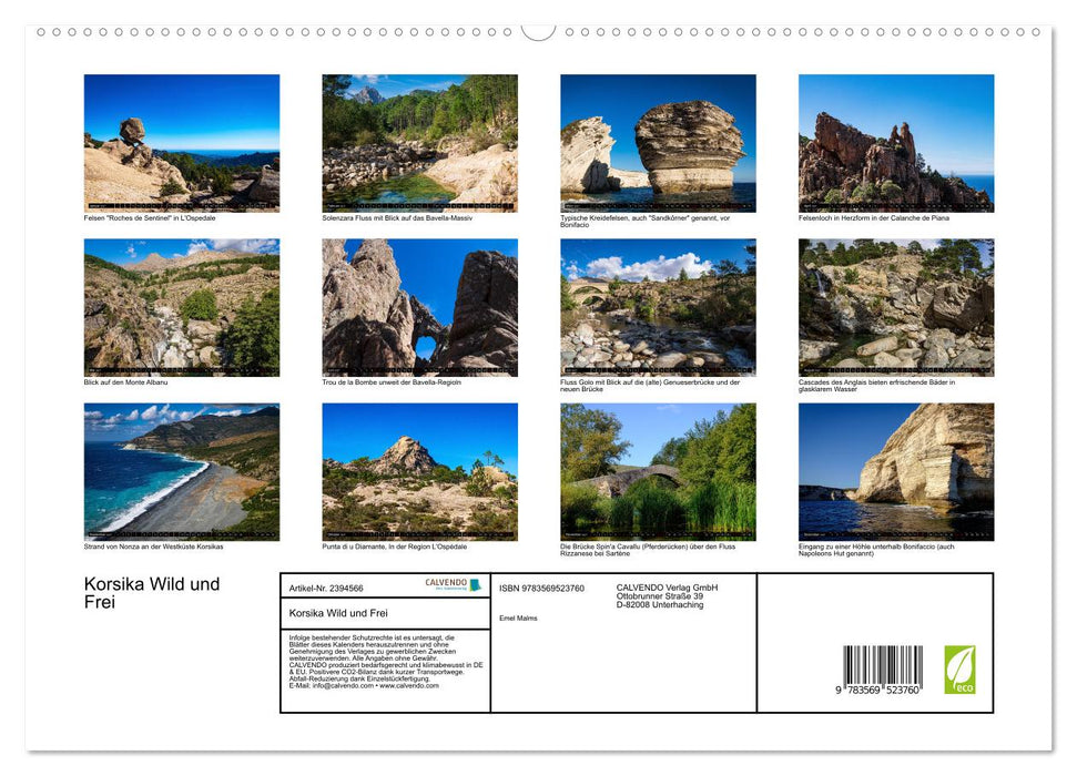 Korsika Wild und Frei (CALVENDO Wandkalender 2027)