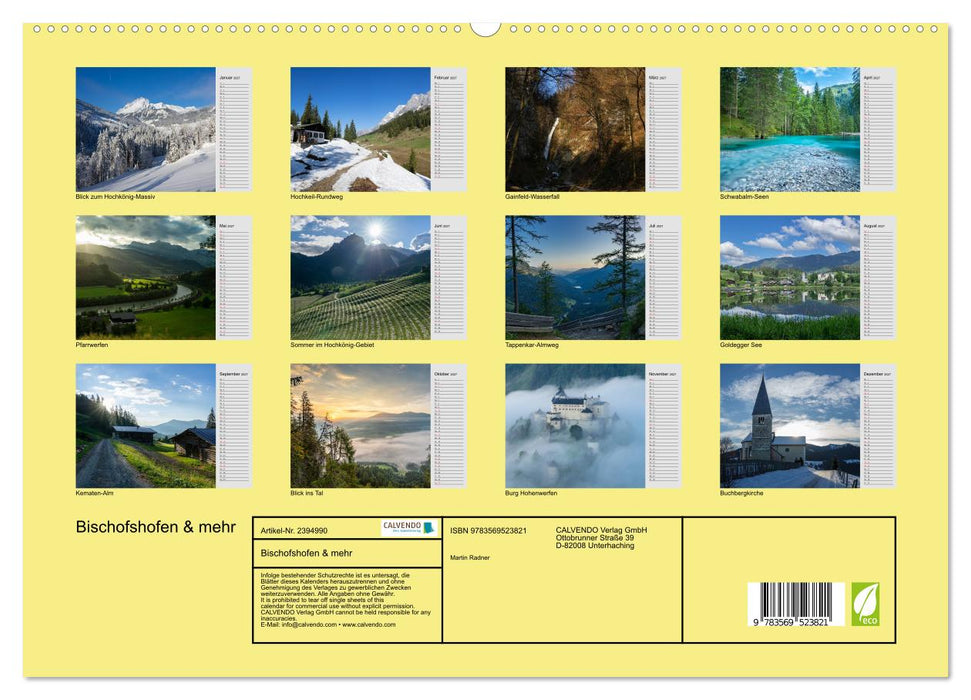 Bischofshofen & mehr (CALVENDO Premium Wandkalender 2027)