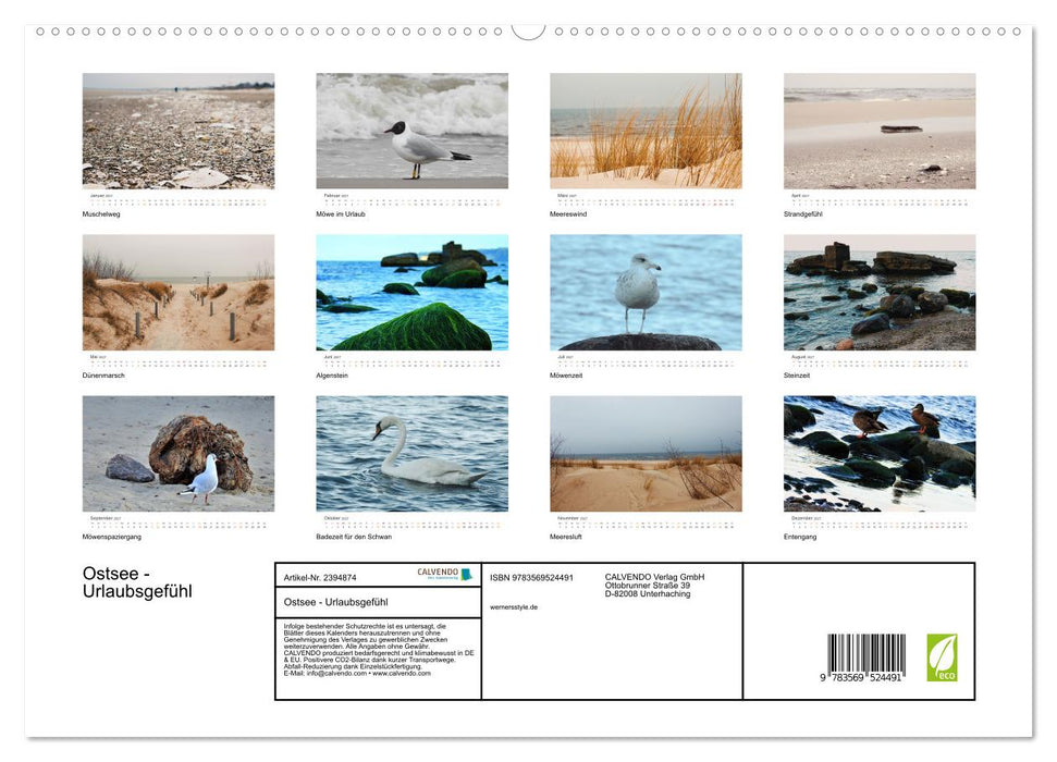 Ostsee - Urlaubsgefühl (CALVENDO Premium Wandkalender 2027)