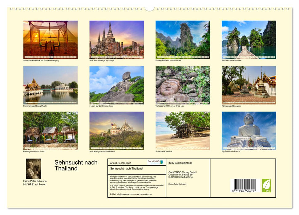 Sehnsucht nach Thailand (CALVENDO Wandkalender 2027)