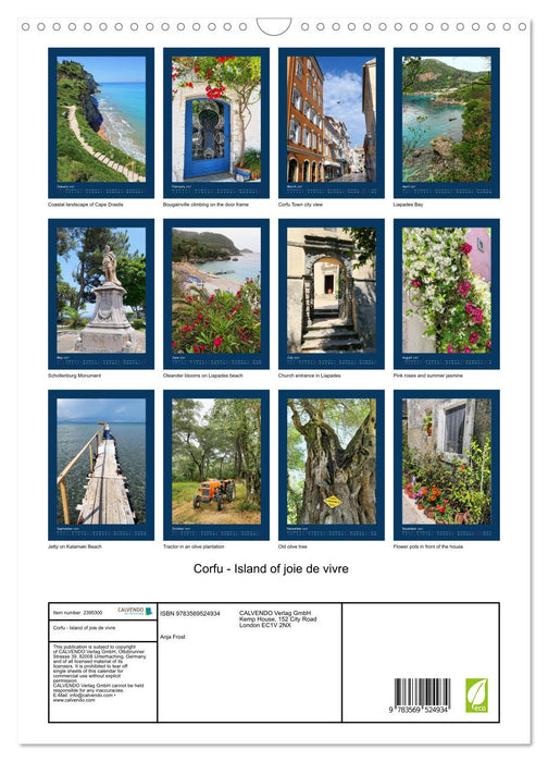 Corfu - Island of joie de vivre (CALVENDO Monthly Calendar 2027)