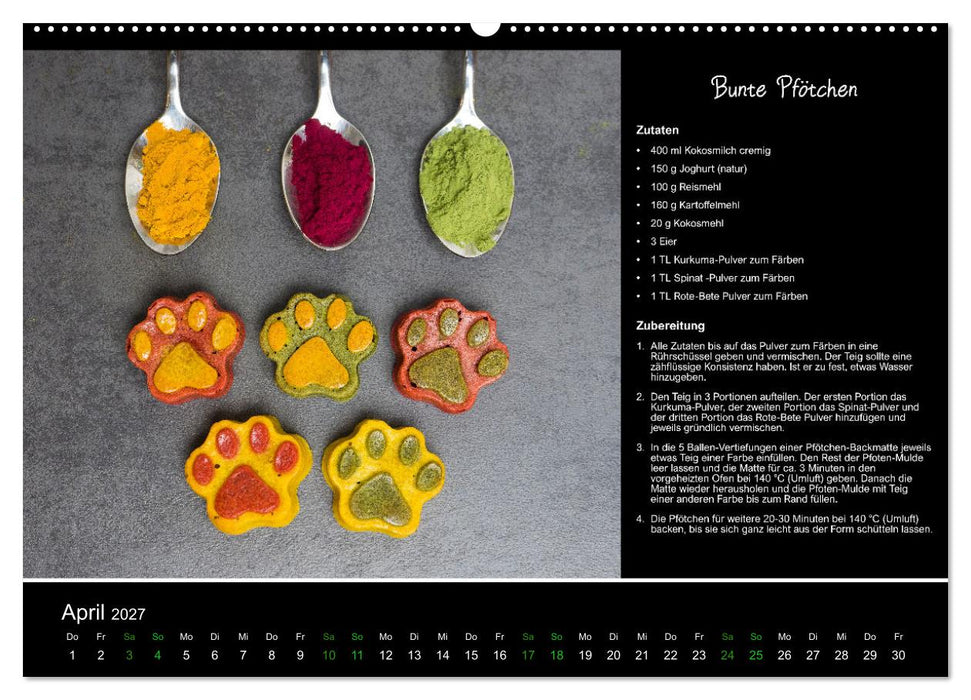 Hundekekse backen - Rezepte fürs ganze Jahr (CALVENDO Wandkalender 2027)