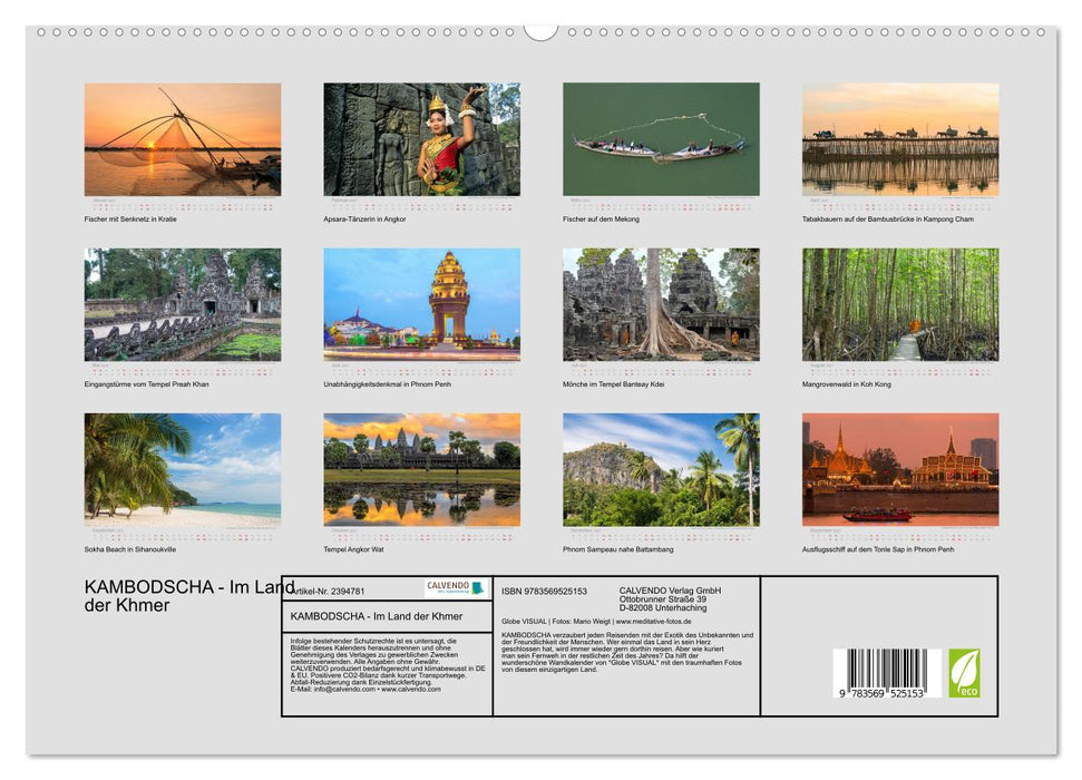 KAMBODSCHA - Im Land der Khmer (CALVENDO Premium Wandkalender 2027)