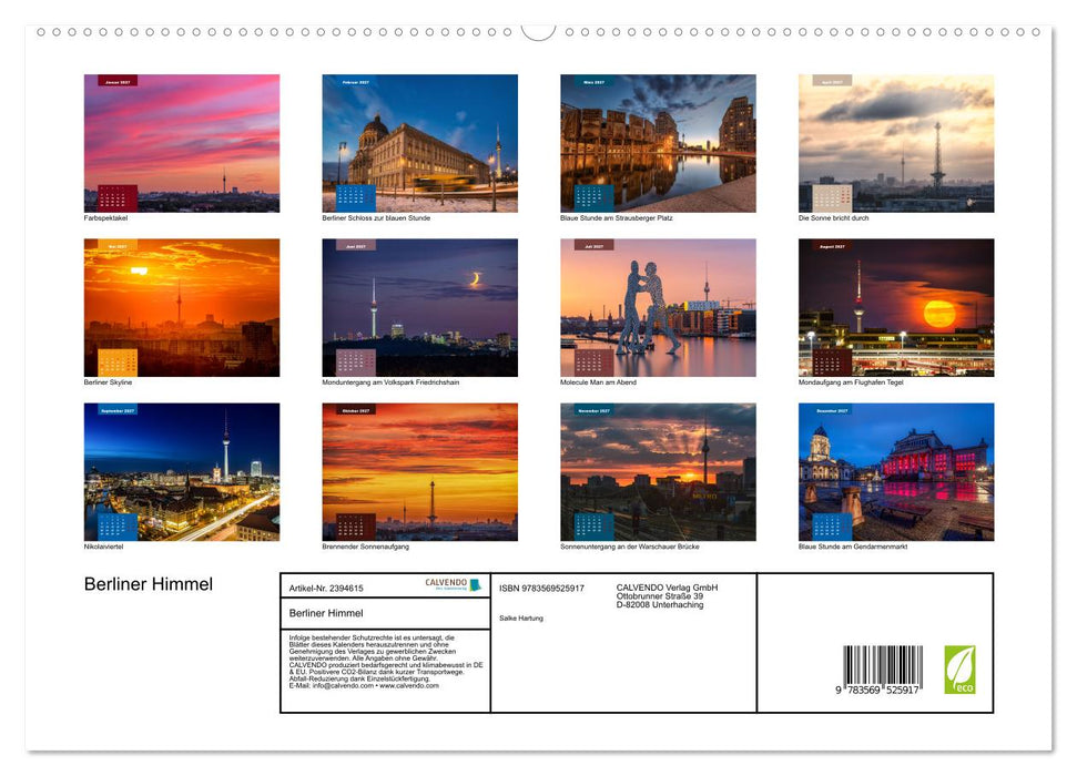 Berliner Himmel (CALVENDO Premium Wandkalender 2027)
