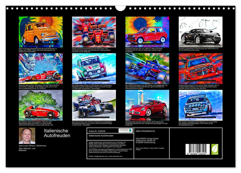 Italienische Autofreuden (CALVENDO Wandkalender 2027)