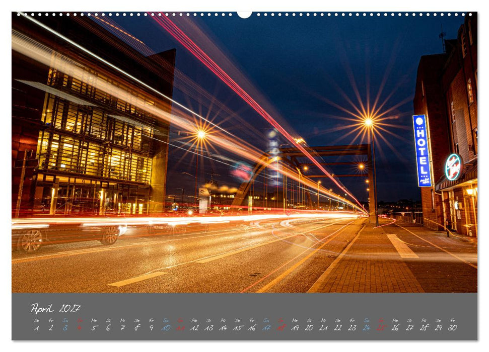 So schön ist Kiel im Dunkeln (CALVENDO Wandkalender 2027)