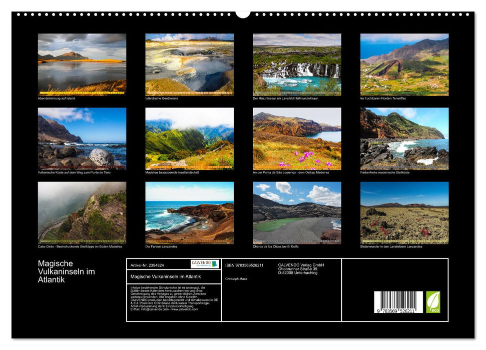 Magische Vulkaninseln im Atlantik (CALVENDO Wandkalender 2027)