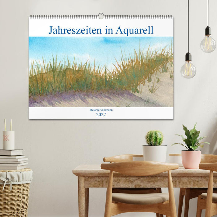 Jahreszeiten in Aquarell (CALVENDO Wandkalender 2027)