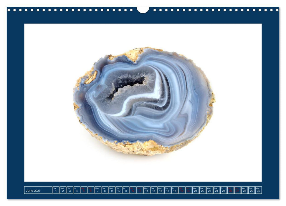 Agates - Polished semi-precious stones (CALVENDO Monthly Calendar 2027)