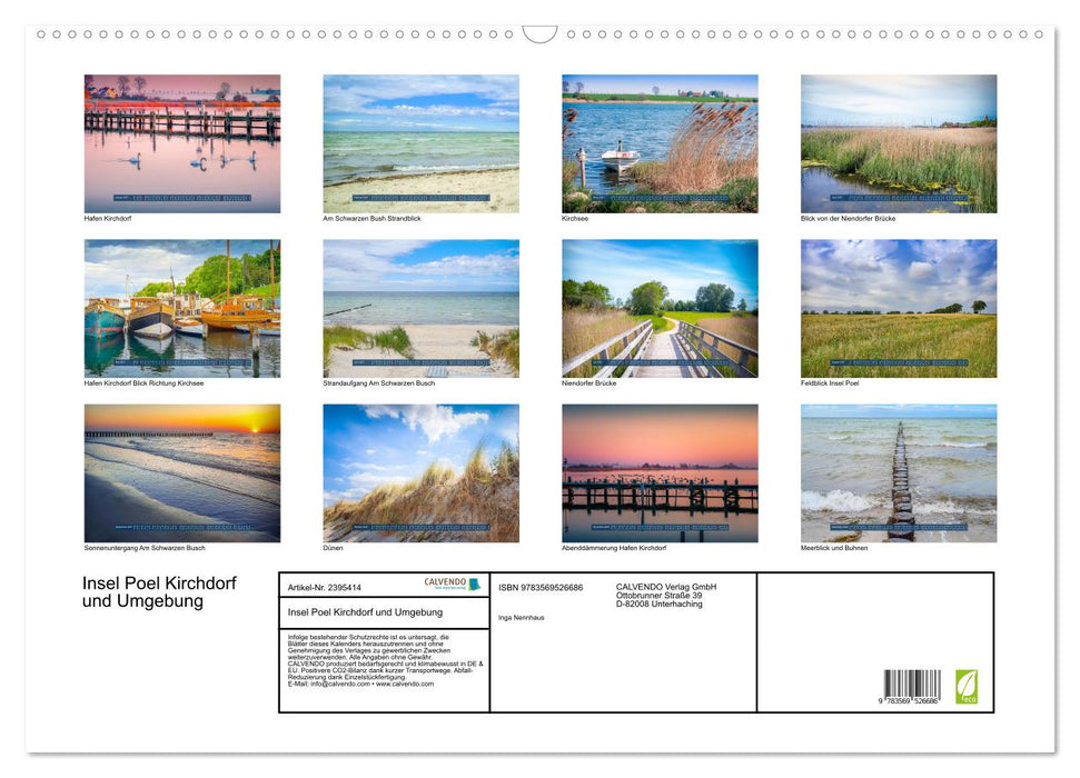 Insel Poel Kirchdorf und Umgebung (CALVENDO Wandkalender 2027)