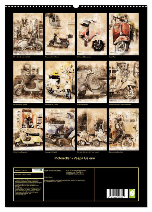 Motorroller - Vespa Galerie (CALVENDO Premium Wandkalender 2027)