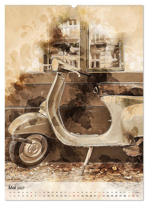 Motorroller - Vespa Galerie (CALVENDO Premium Wandkalender 2027)