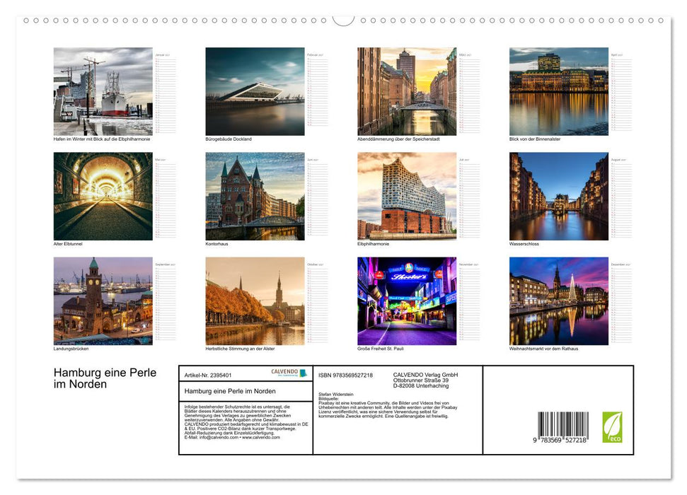 Hamburg eine Perle im Norden (CALVENDO Wandkalender 2027)