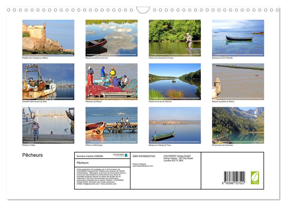 Pêcheurs (CALVENDO Calendrier mensuel 2027)