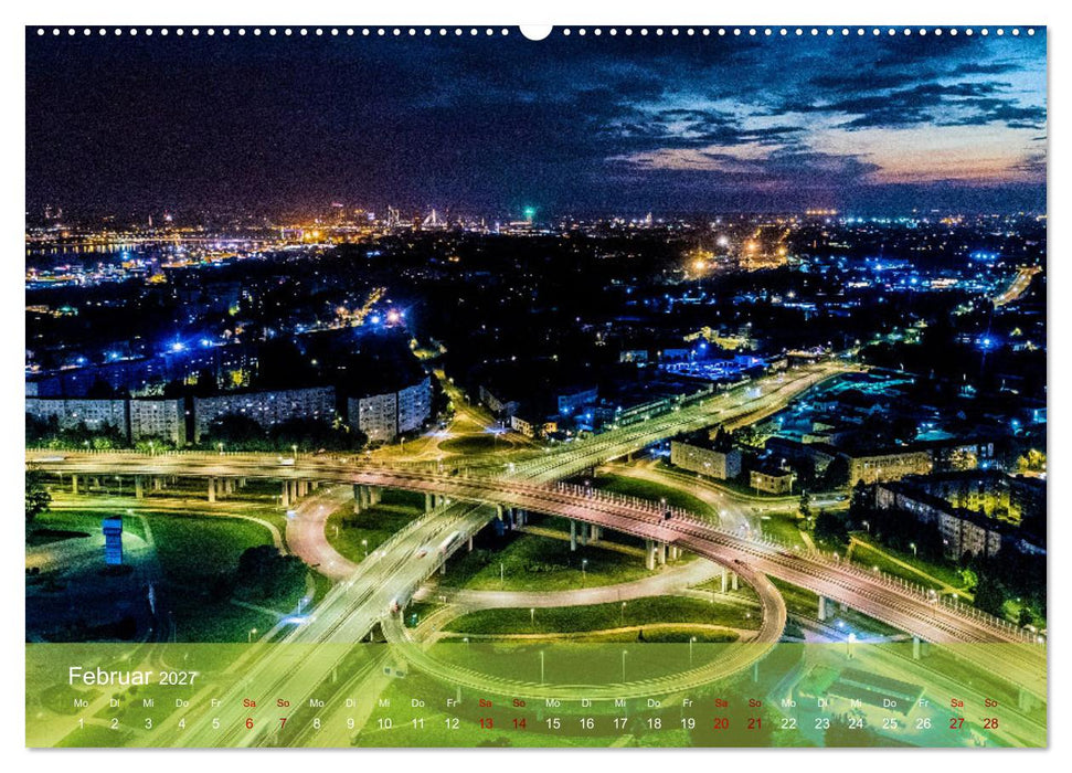 Traffic Lights - Großstadtverkehr der schönsten Metropolen von oben (CALVENDO Premium Wandkalender 2027)