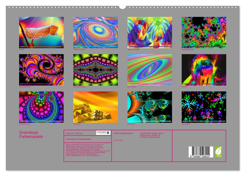 Grandiose Farbenspiele (CALVENDO Premium Wandkalender 2027)