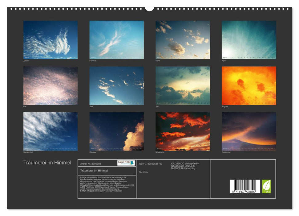 Träumerei im Himmel (CALVENDO Premium Wandkalender 2027)
