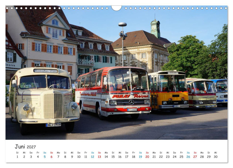 Omnibusse von heute und früher (CALVENDO Wandkalender 2027)