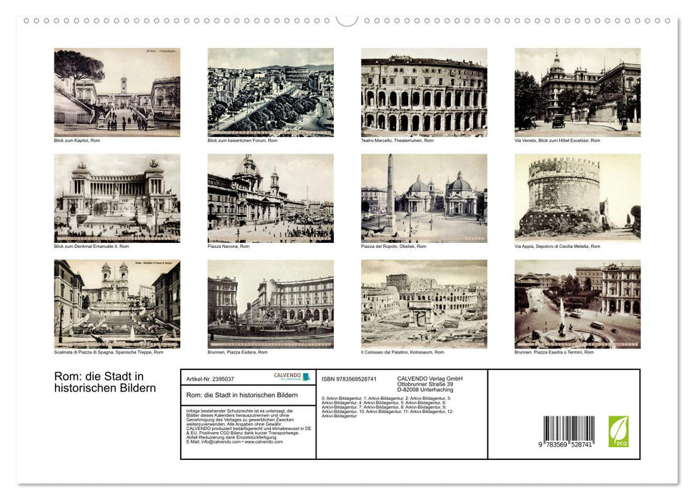 Rom: die Stadt in historischen Bildern (CALVENDO Premium Wandkalender 2027)