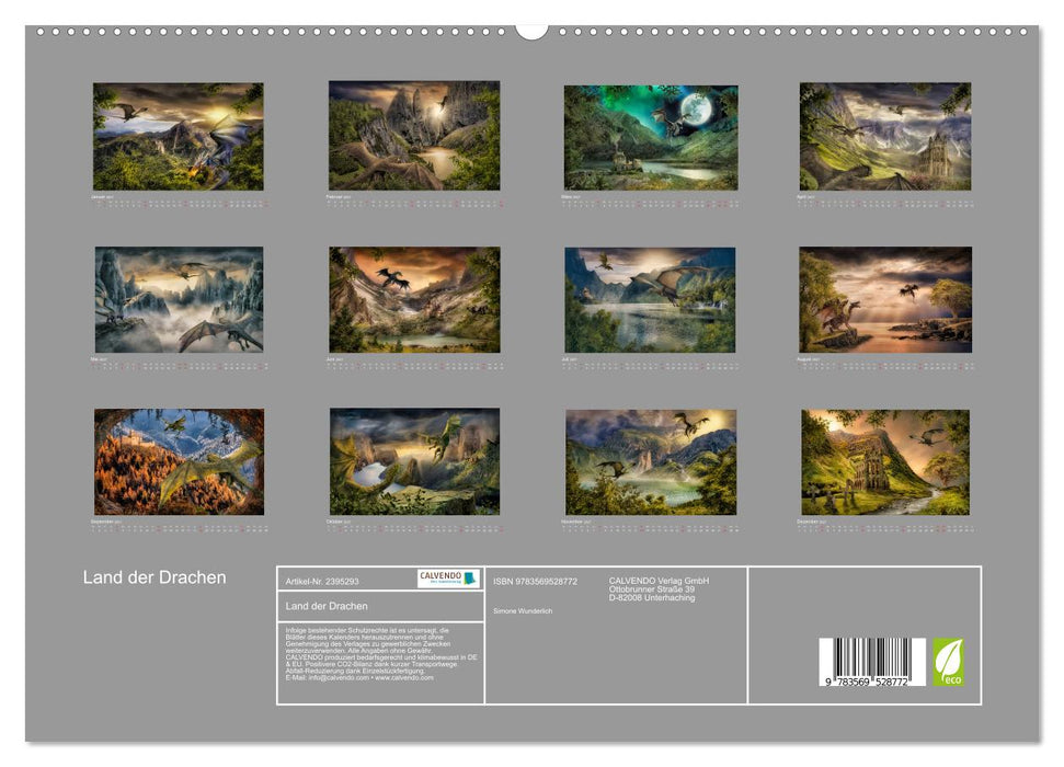 Land der Drachen (CALVENDO Premium Wandkalender 2027)