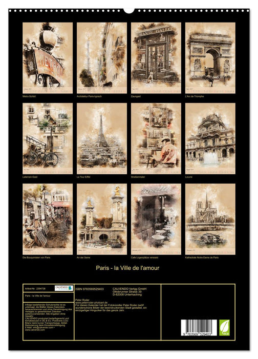 Paris - la Ville de l'amour (CALVENDO Premium Wandkalender 2027)