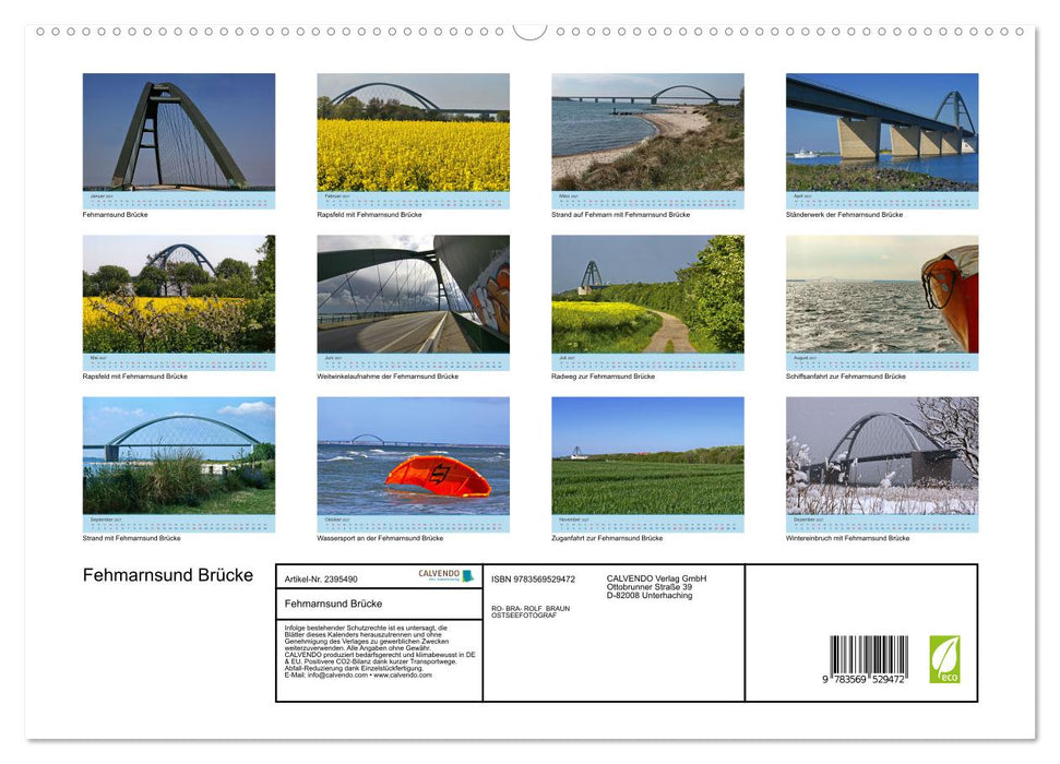 Fehmarnsund Brücke (CALVENDO Premium Wandkalender 2027)