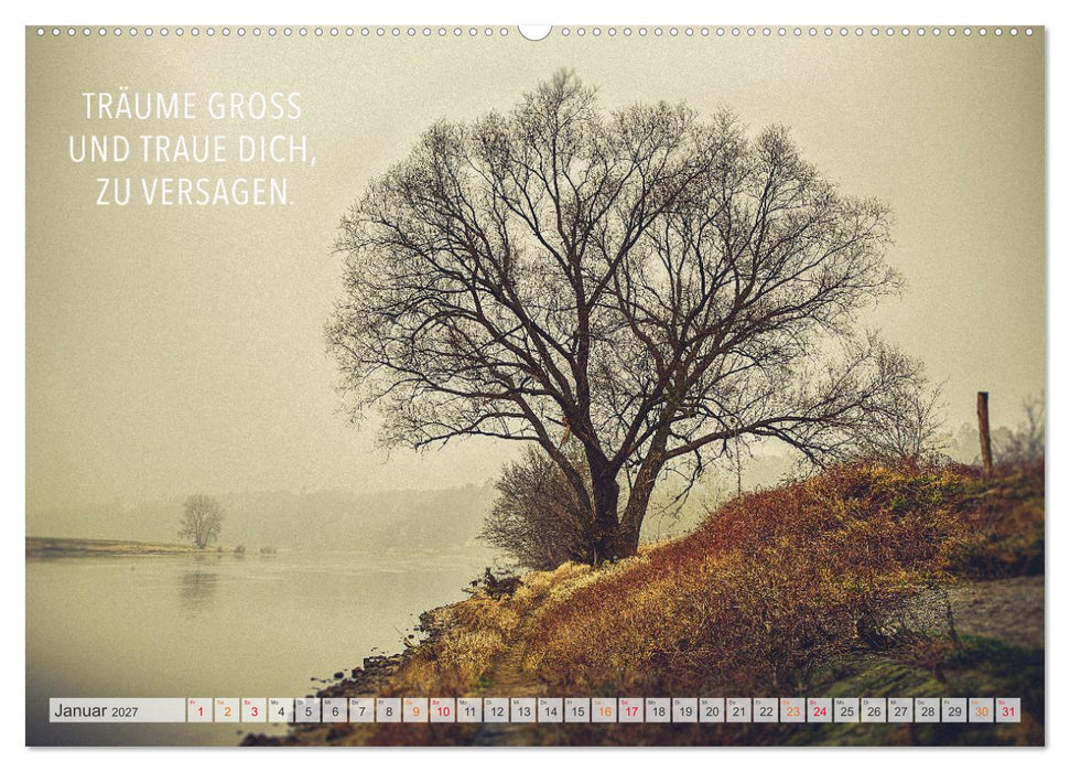 Träume - Motivationssprüche für Dich (CALVENDO Wandkalender 2027)