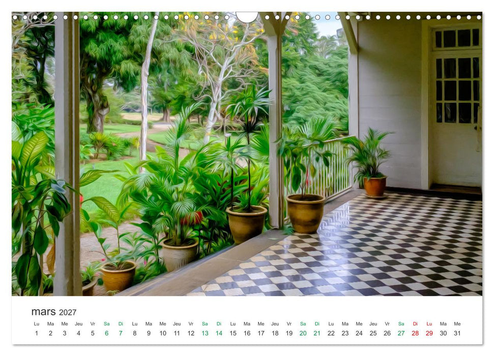 Île Maurice entre photographie et peinture (CALVENDO Calendrier mensuel 2027)