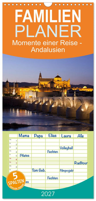 Momente einer Reise - Andalusien (CALVENDO Familienplaner 2027)