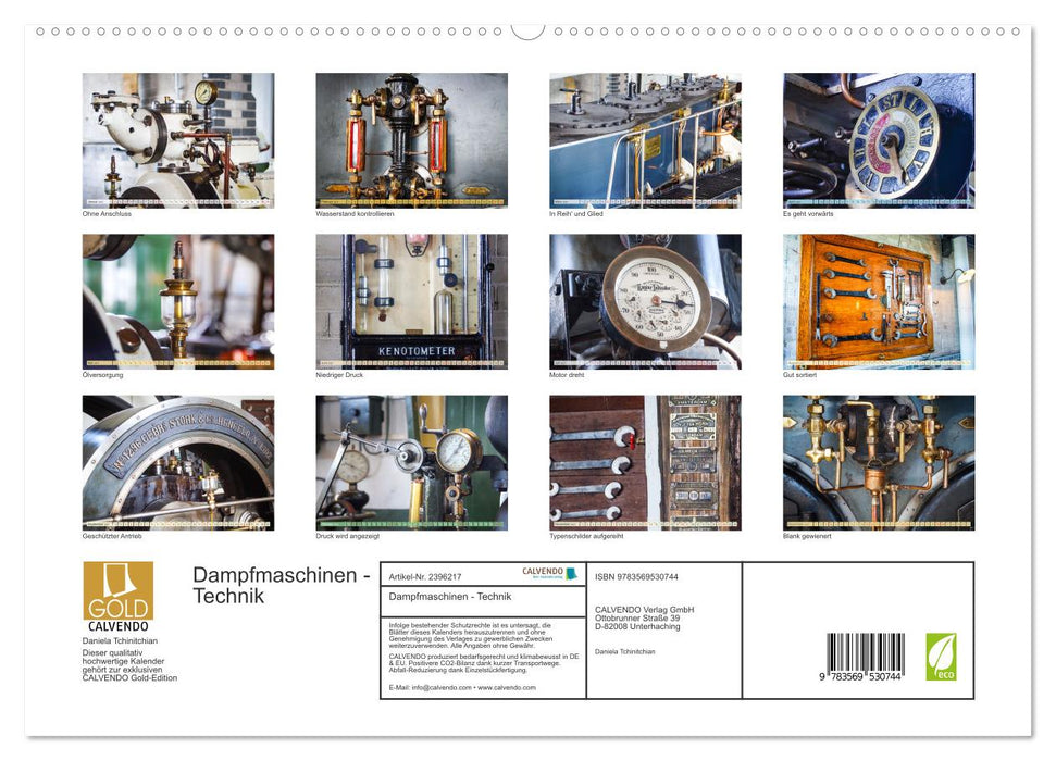 Dampfmaschinen - Technik (CALVENDO Premium Wandkalender 2027)