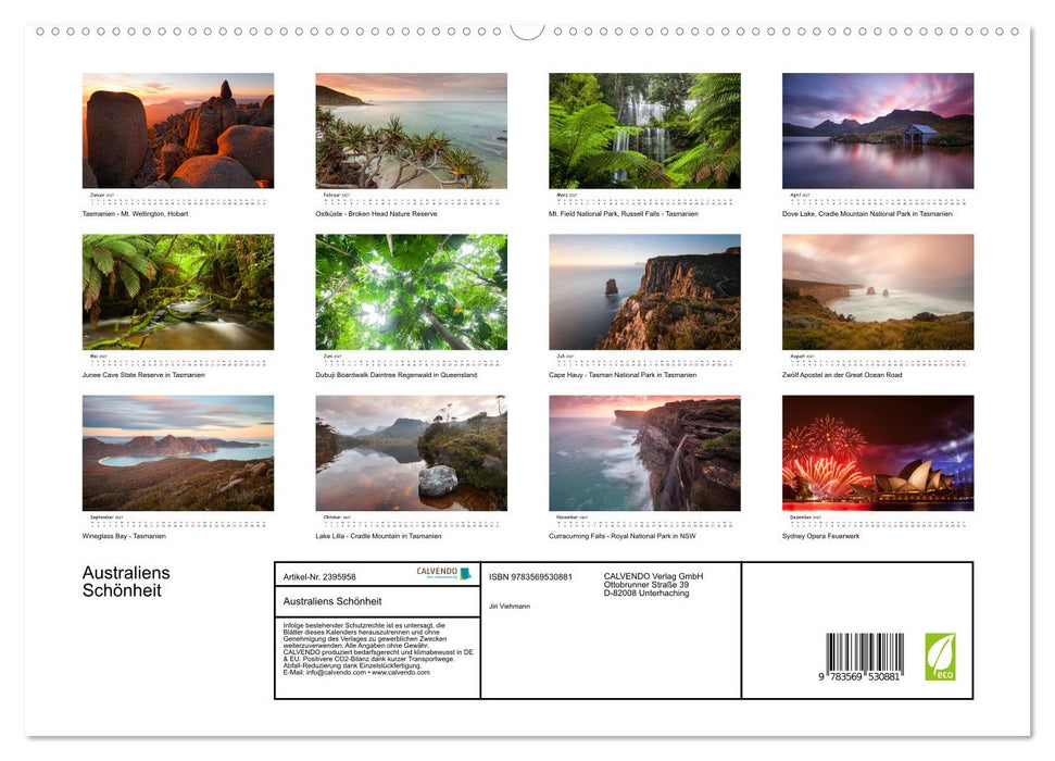 Australiens Schönheit (CALVENDO Premium Wandkalender 2027)