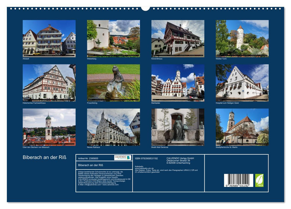 Biberach an der Riß (CALVENDO Premium Wandkalender 2027)