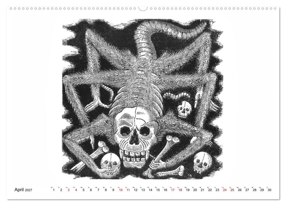 Calaveras - Totenköpfe und Skelette (CALVENDO Premium Wandkalender 2027)